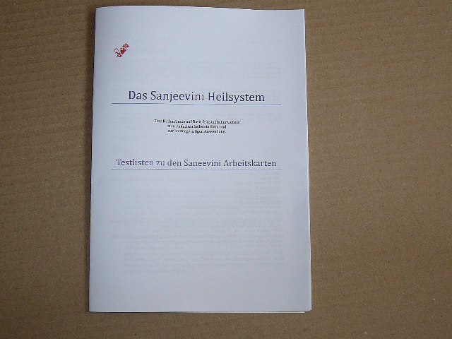 Saneevini Kurzanleitung inkl. Testlisten