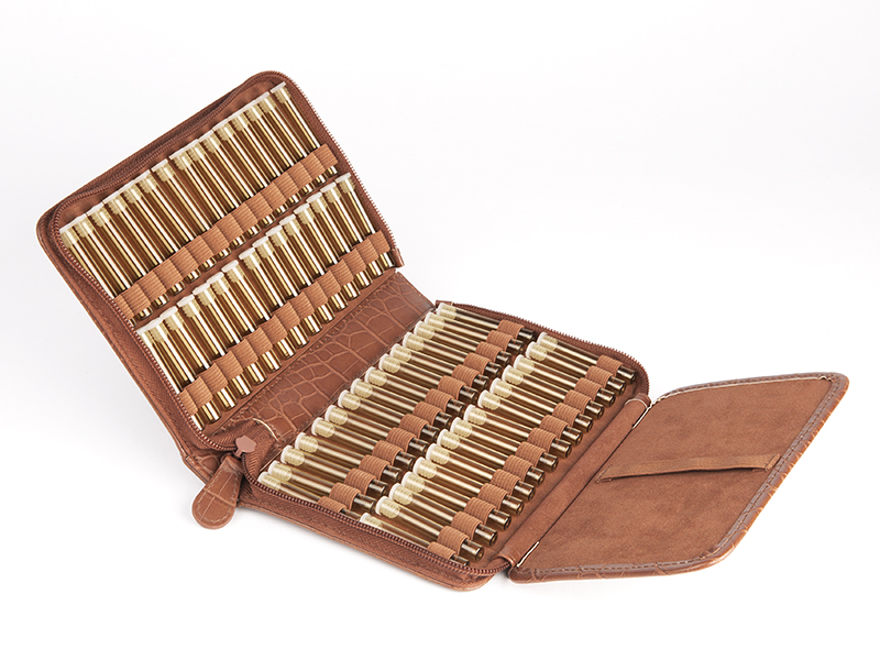 Preiswerte Taschenapotheke, Kunstleder crocoimitat, braun mit 60 Gläschen (z.B. für Sanjeevini Kombi
